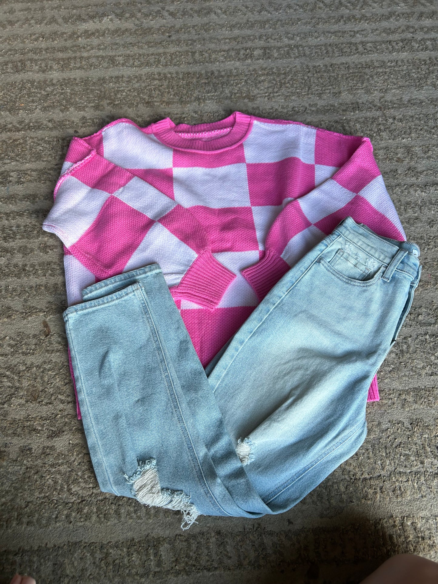 Gracie check sweater