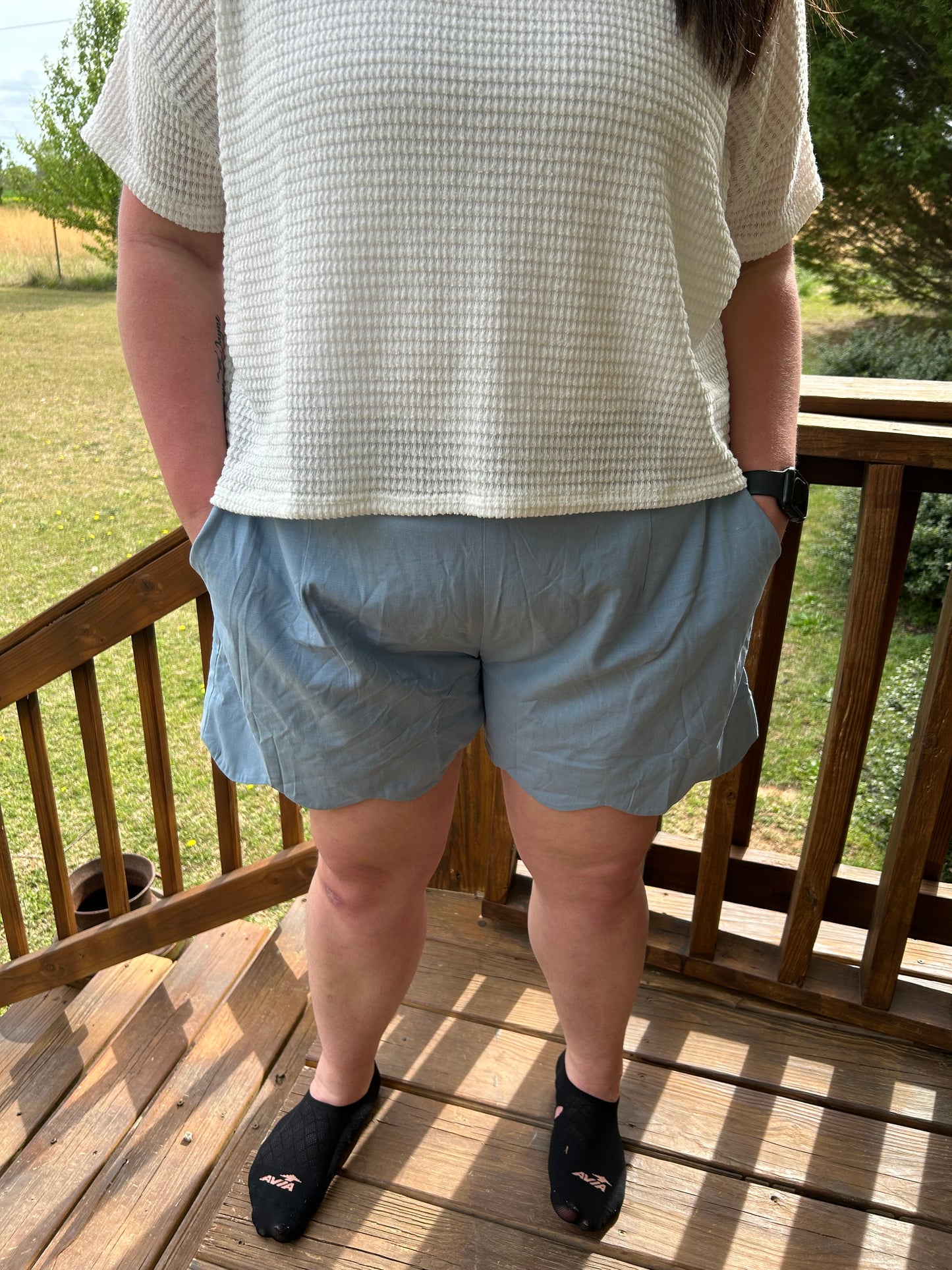 Leah scalloped shorts