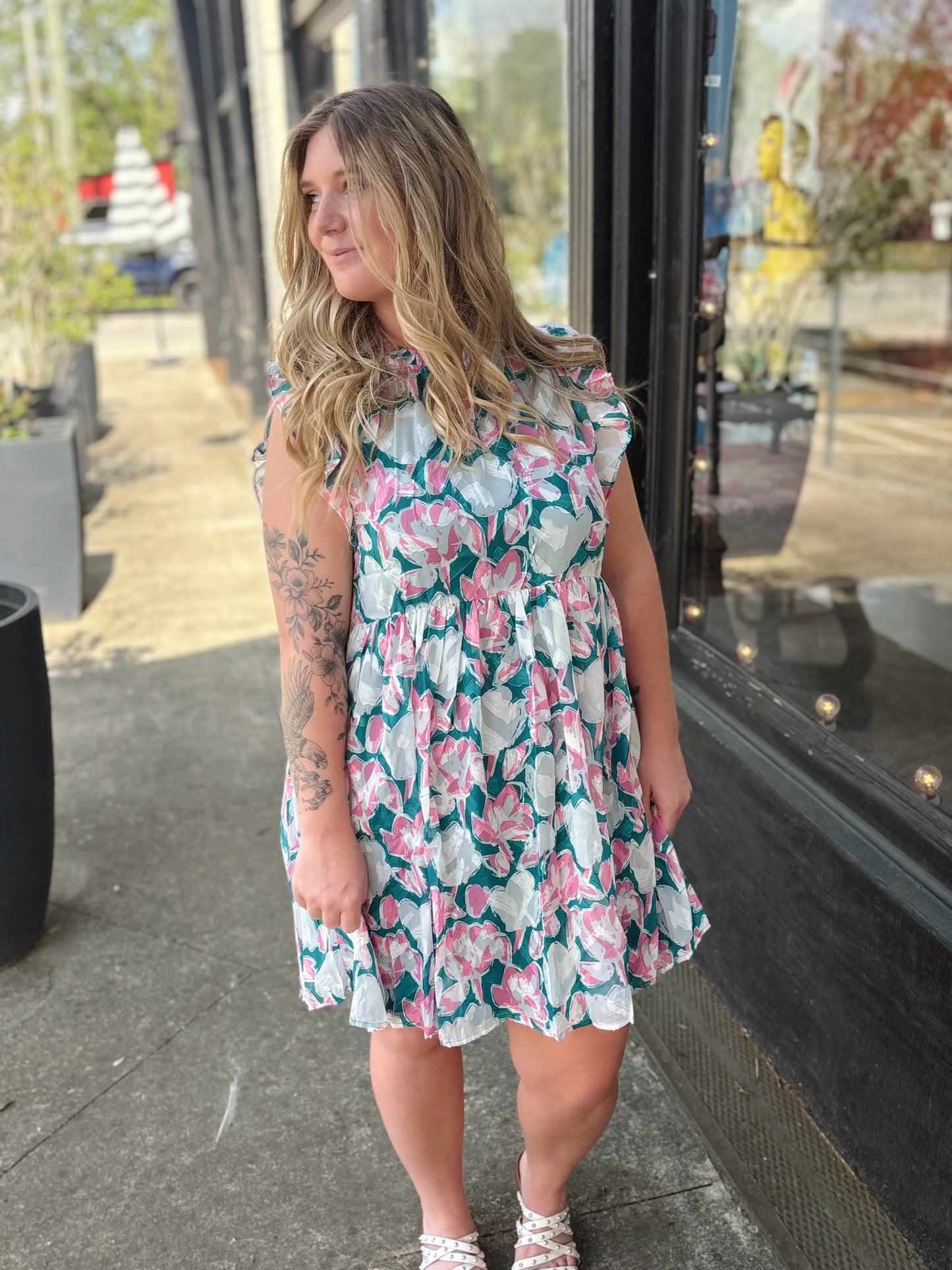 Sky Floral Dress