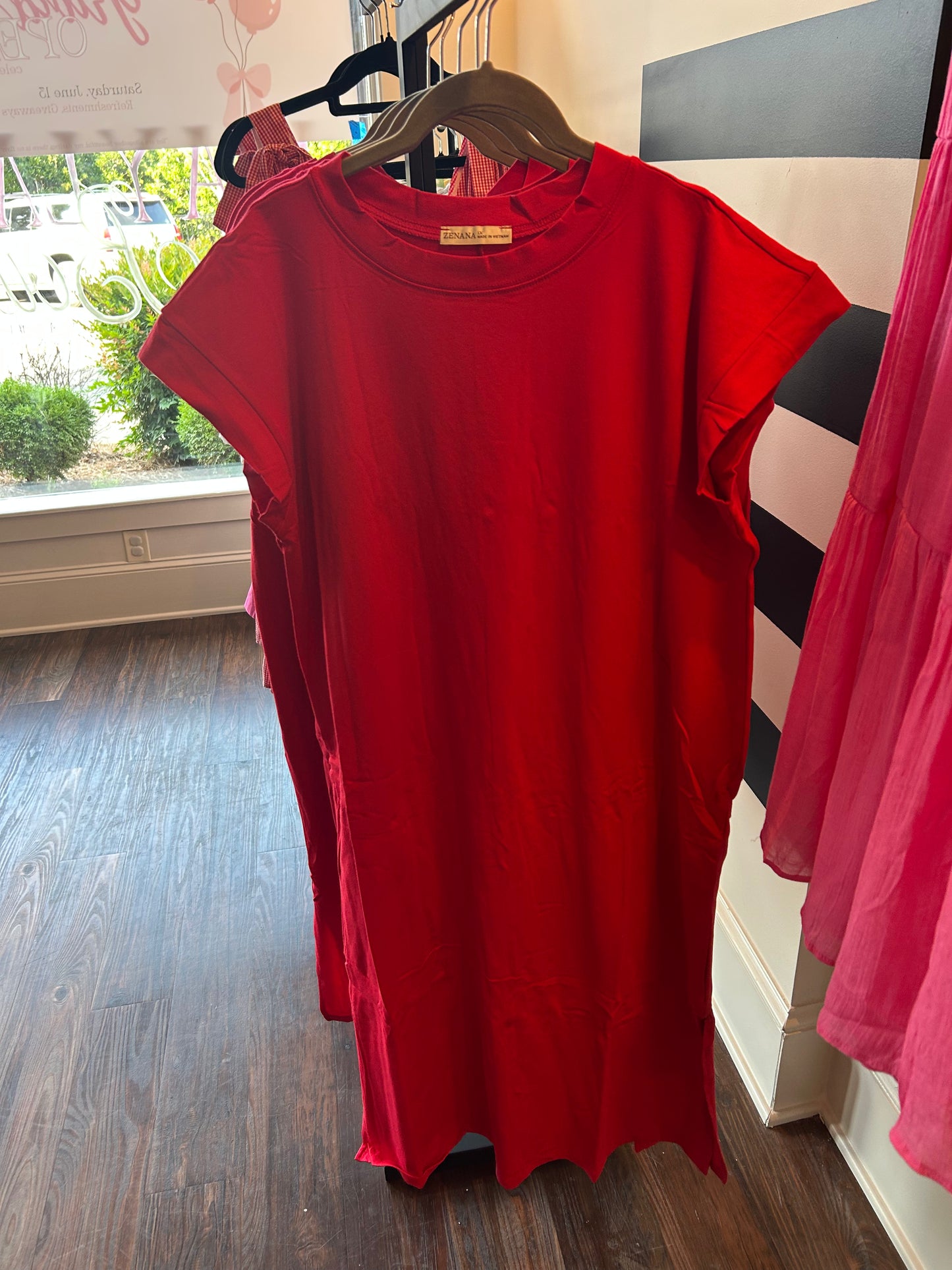 Red maxi dress
