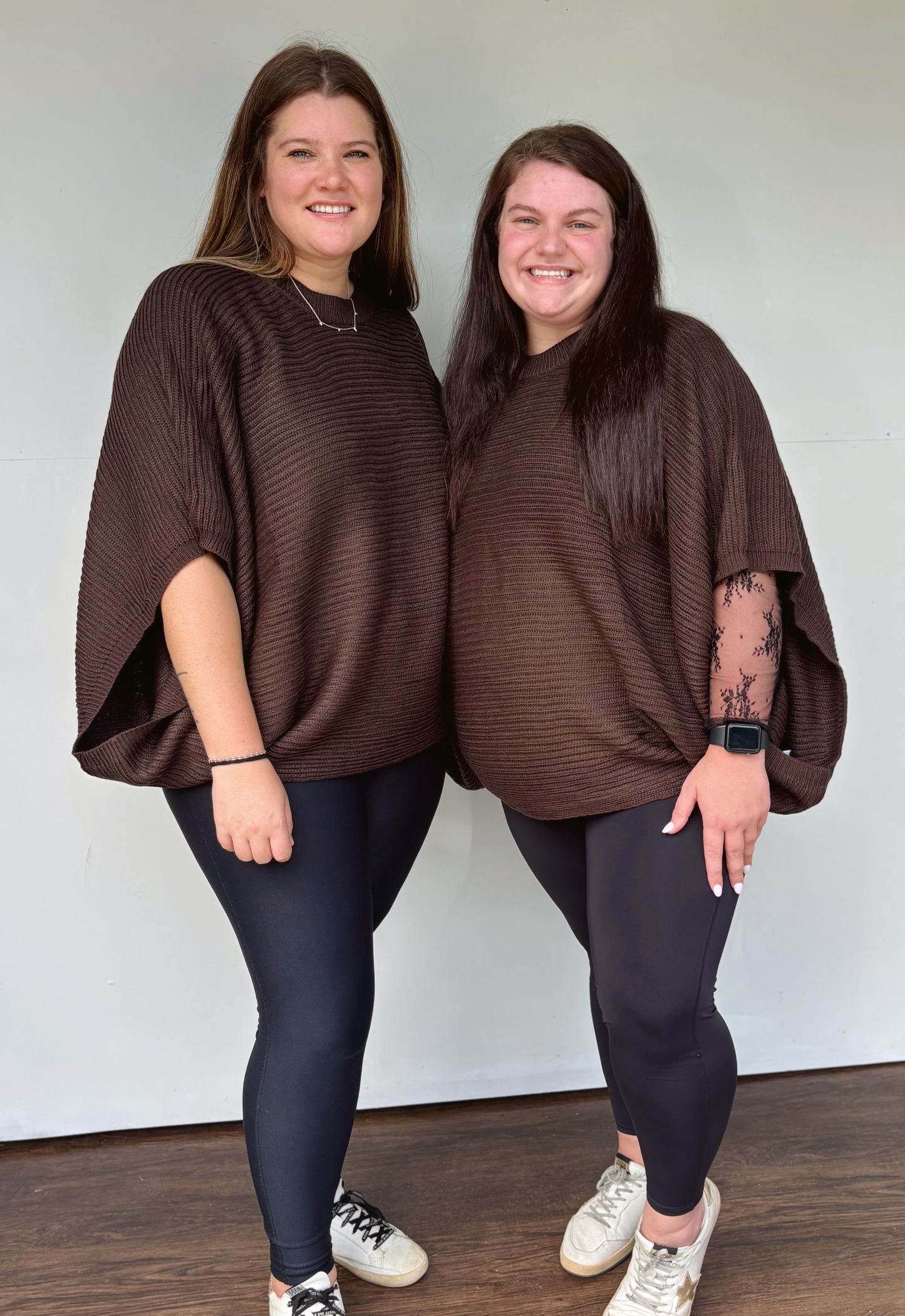 Cozy Chic Ribbed Poncho Top
