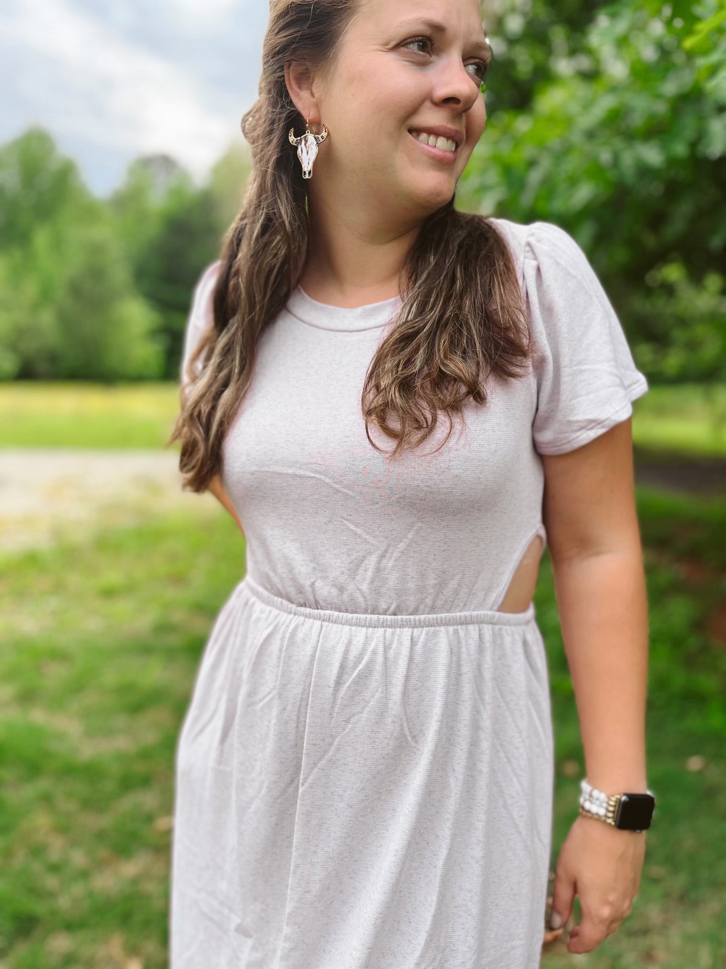 Lavender cutout dress