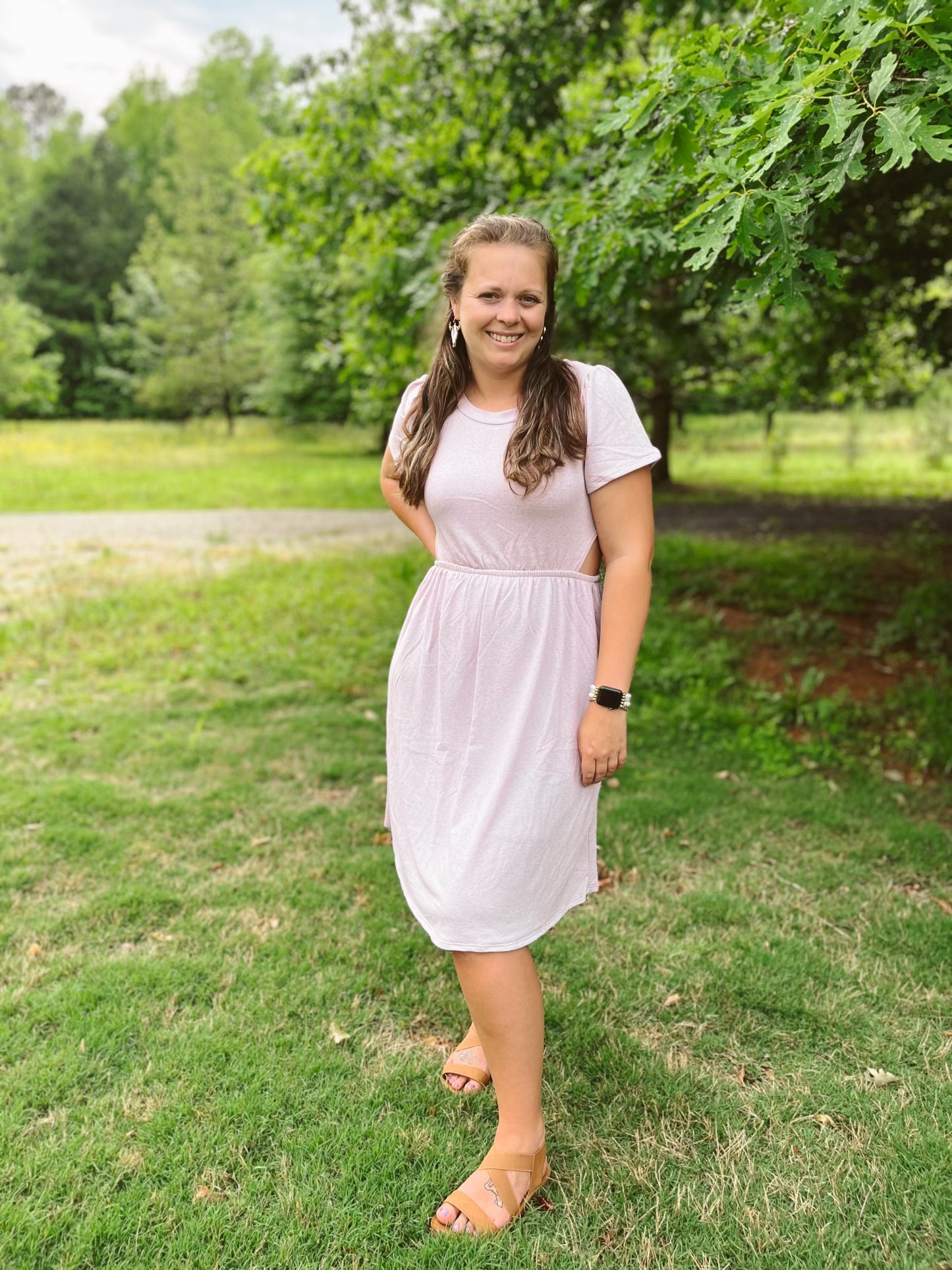 Lavender cutout dress
