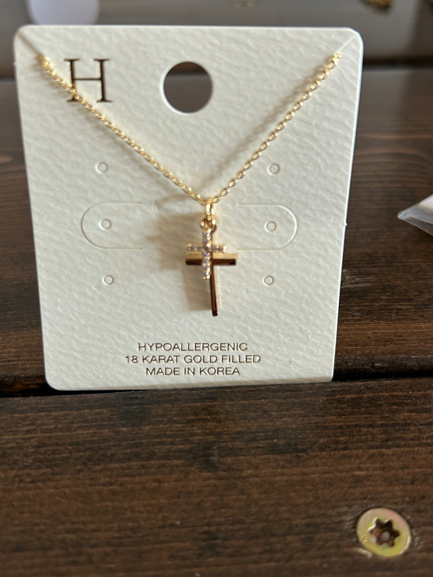 Double cross necklace
