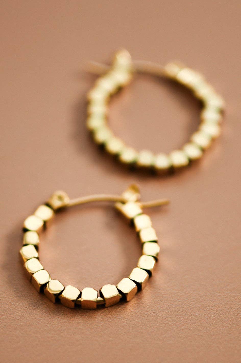 18K Gold PVD Plated Waterproof Stainless Steel Hoop Earrings