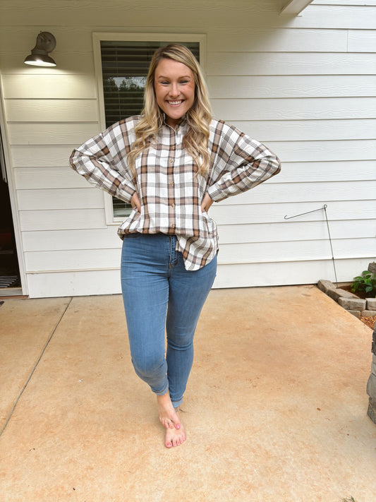 Sally plaid button up