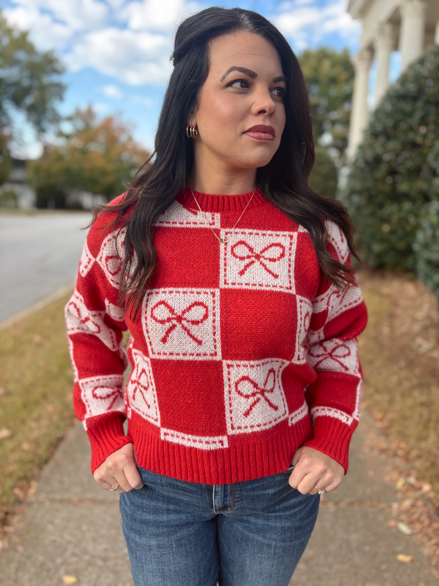 Put a bow on it sweater.