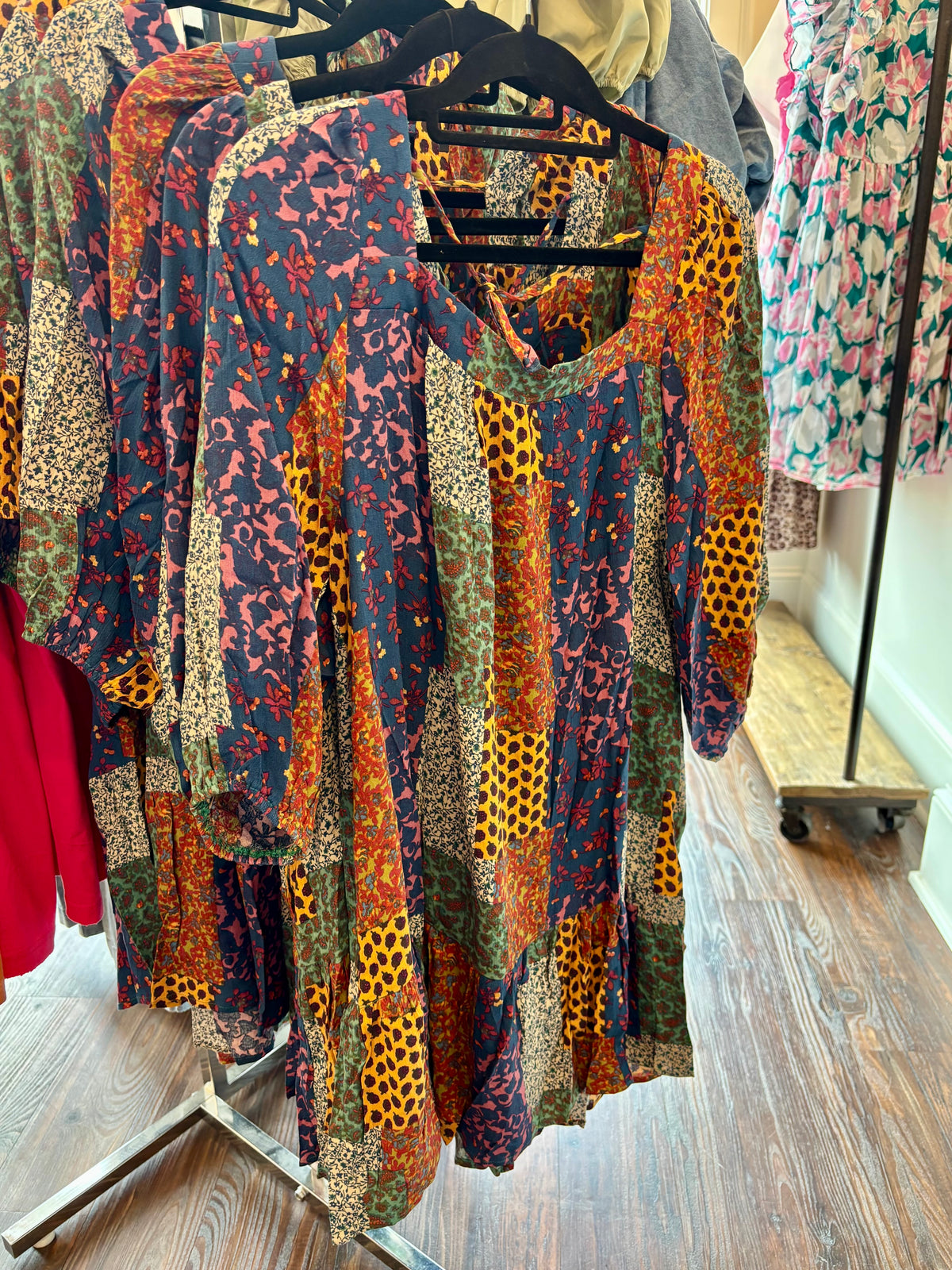 Floral patchwork dress