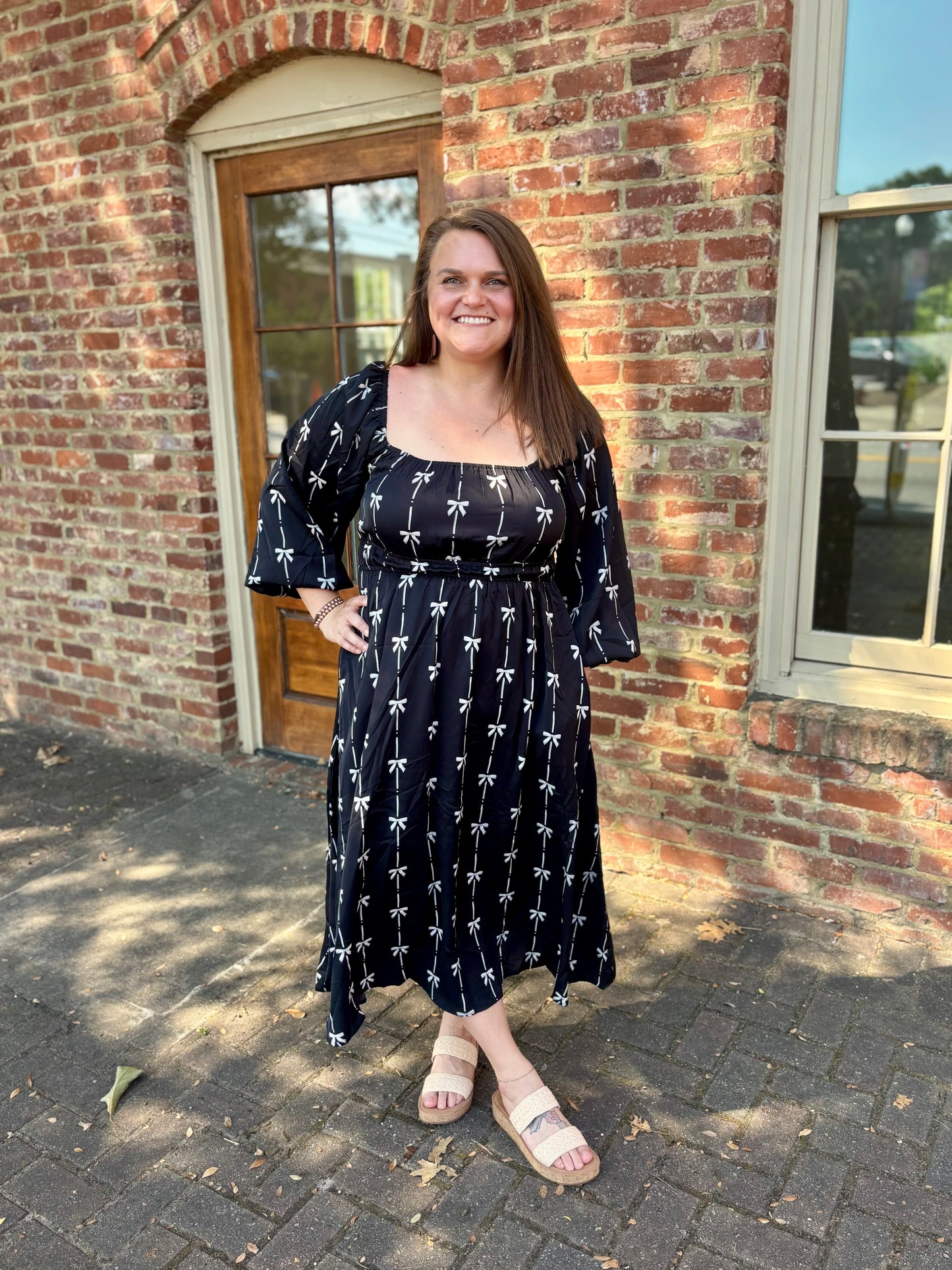 Long bow dress
