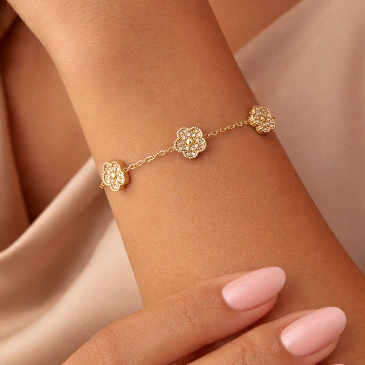 18K Gold PVD Plated Waterproof Stainless Steel Chain Bracelet