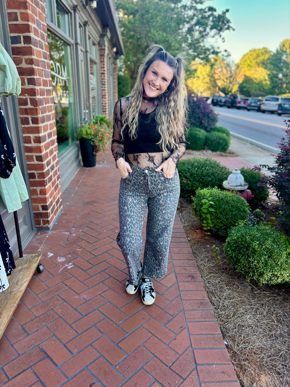 Leopard jeans