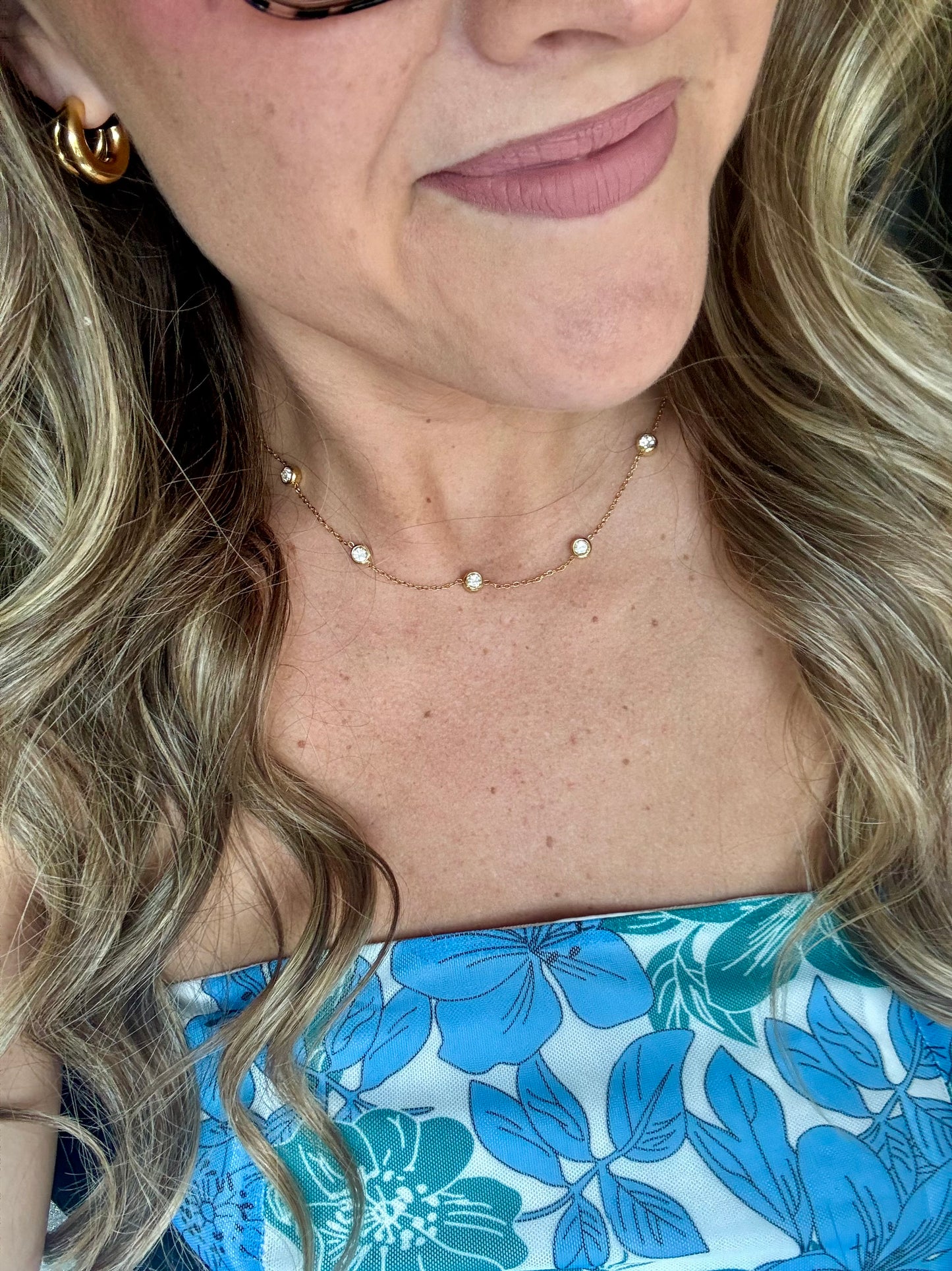 Dainty diamond necklace