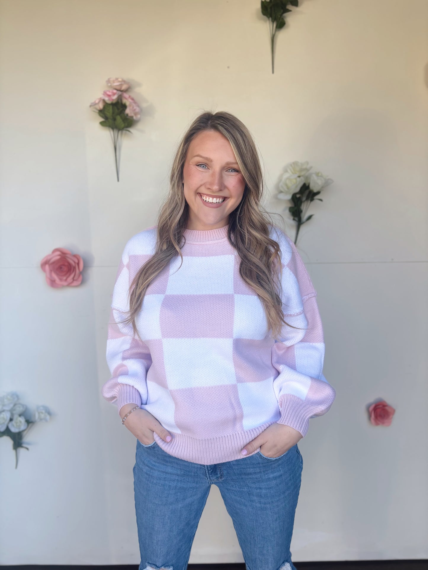 Vallie Checkered Sweater