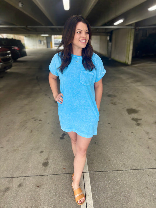 Sky Breeze Pocket Tee Dress