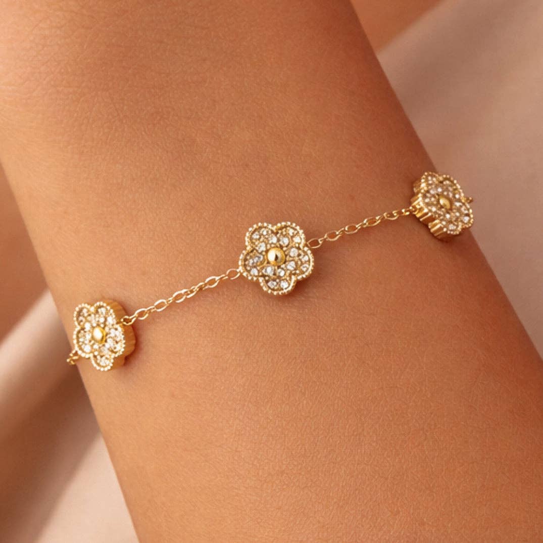 18K Gold PVD Plated Waterproof Stainless Steel Chain Bracelet