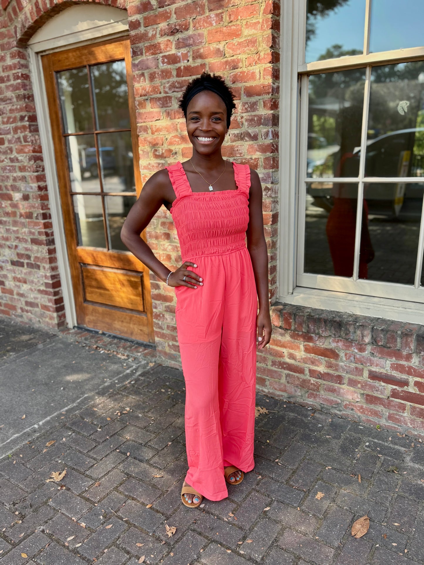 Coral jumpsuit