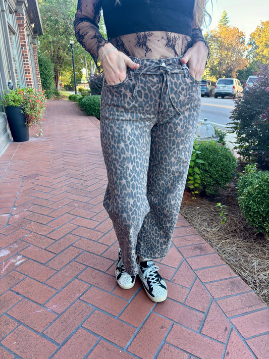 Leopard jeans