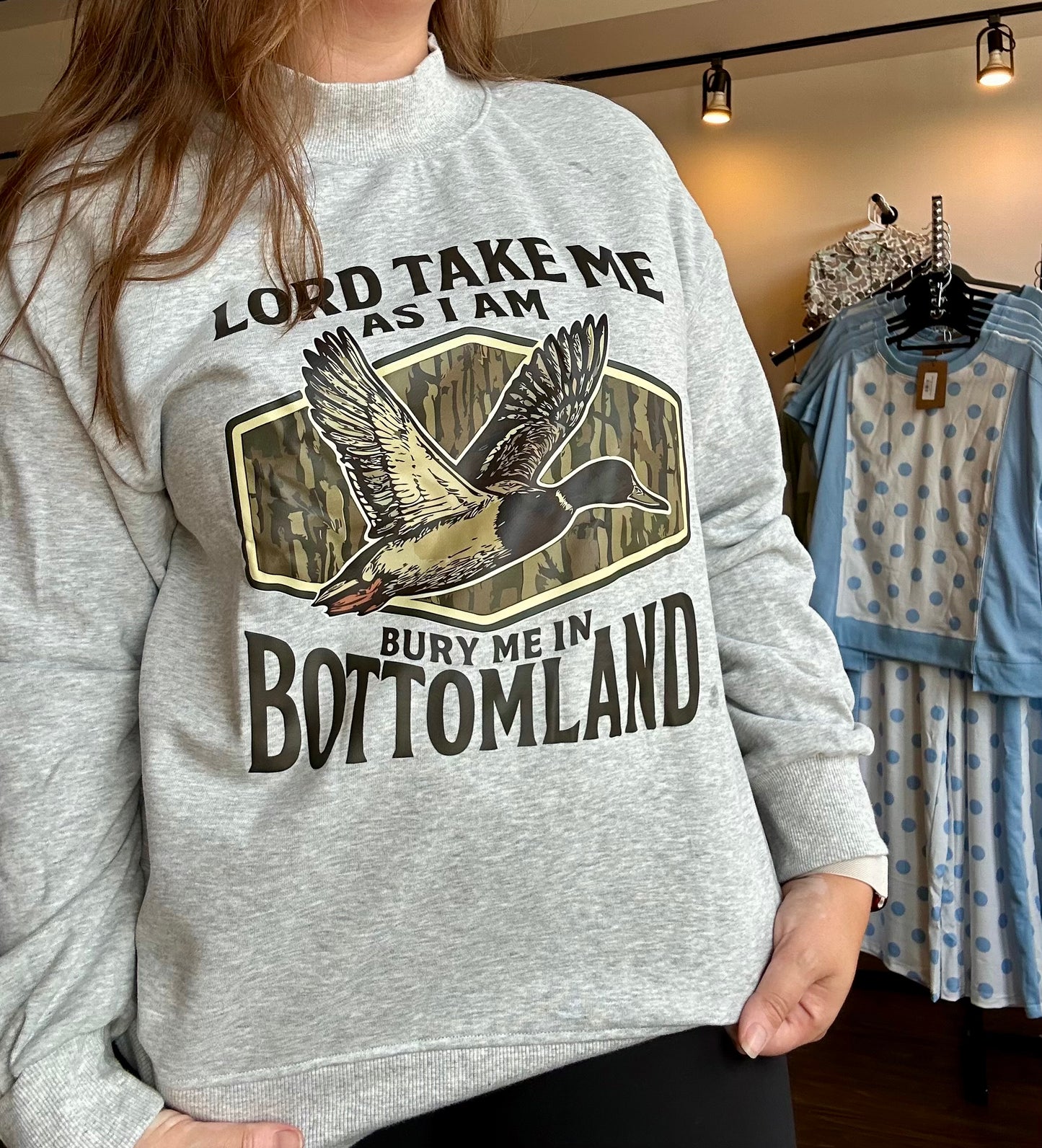 Bury me in bottomland, mock neck