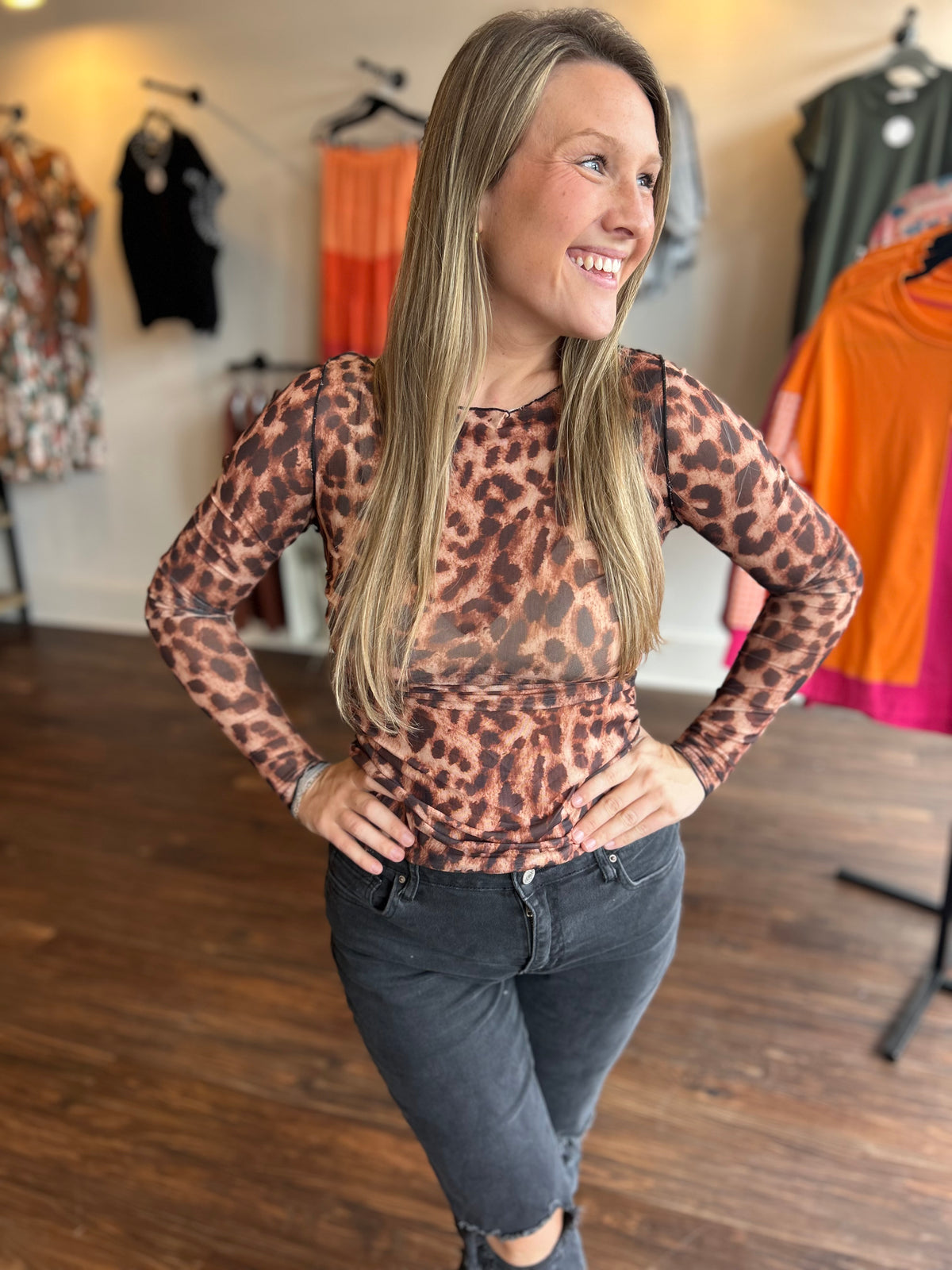 Cheetah print undershirt