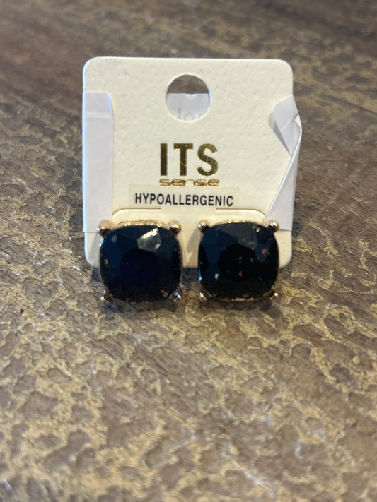Black & gold studs