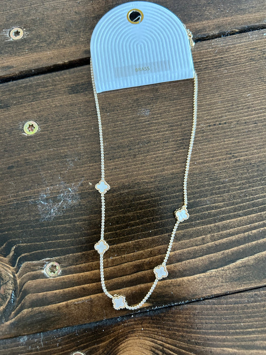 White clover necklace