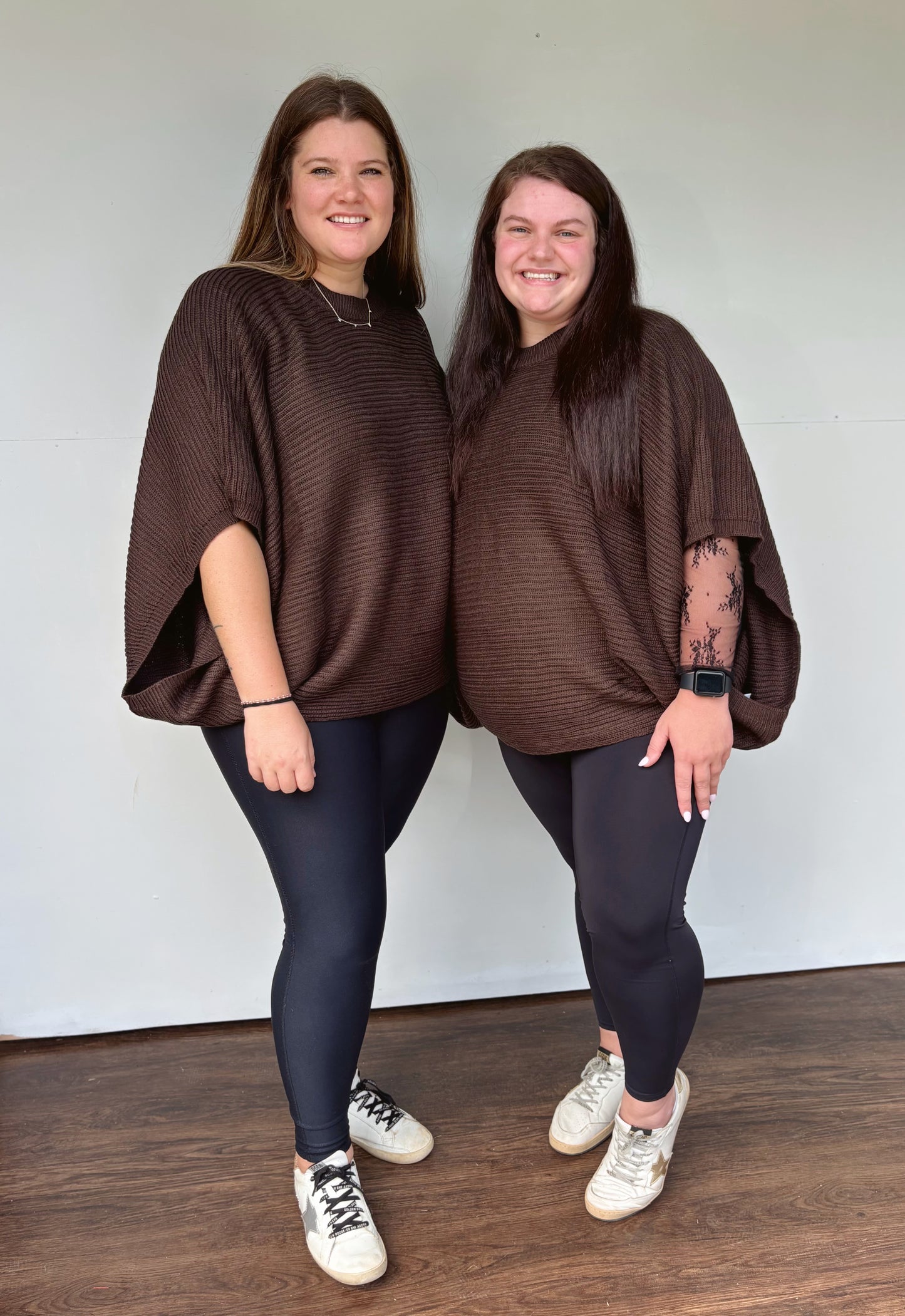 Cozy Chic Ribbed Poncho Top