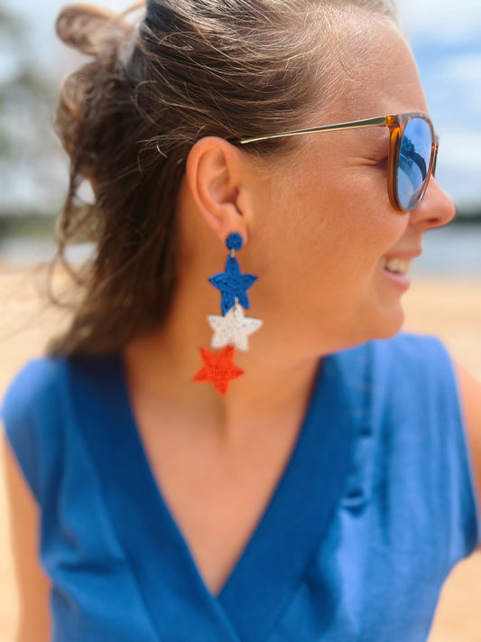 3 Star earrings